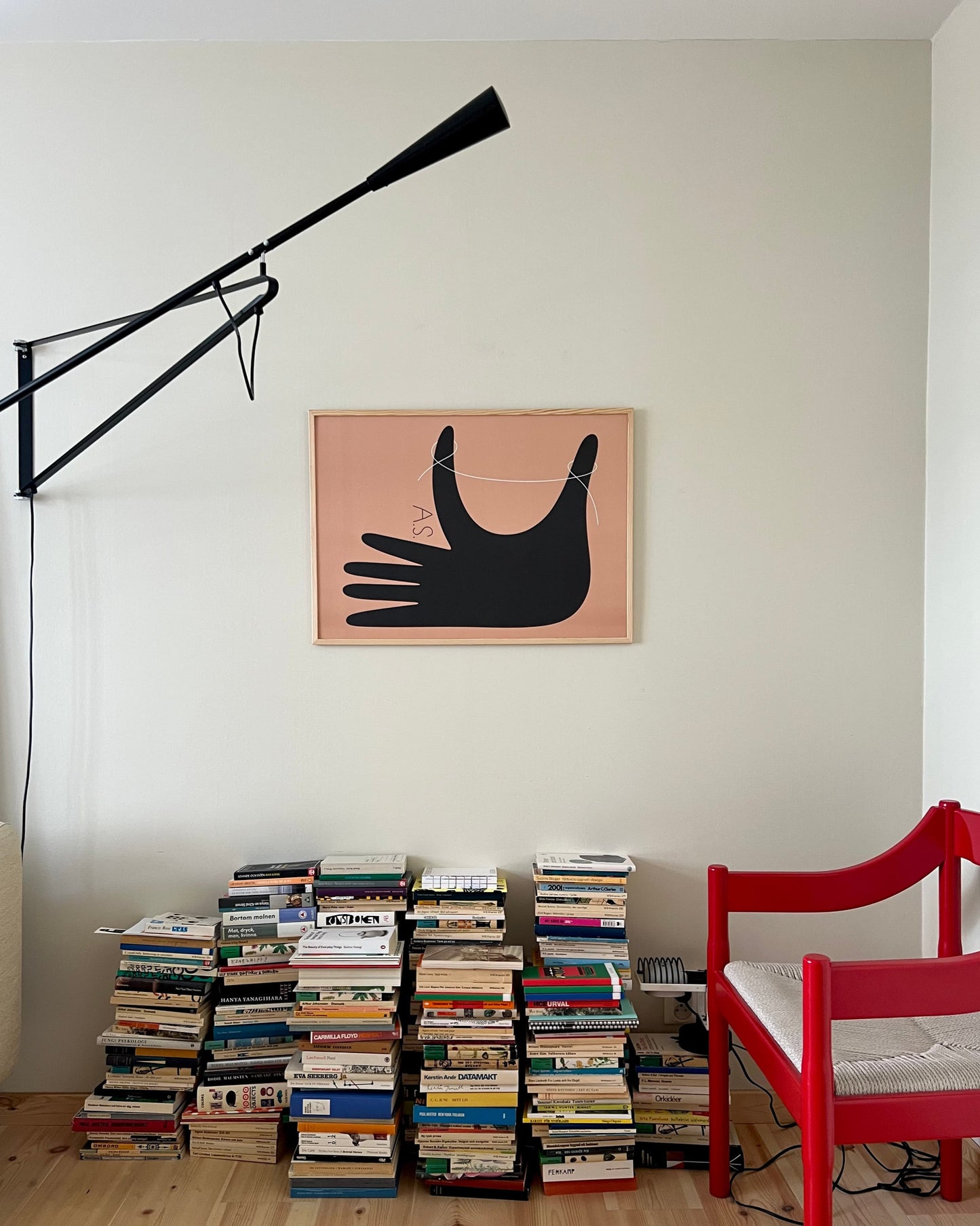 Between thumb & index finger