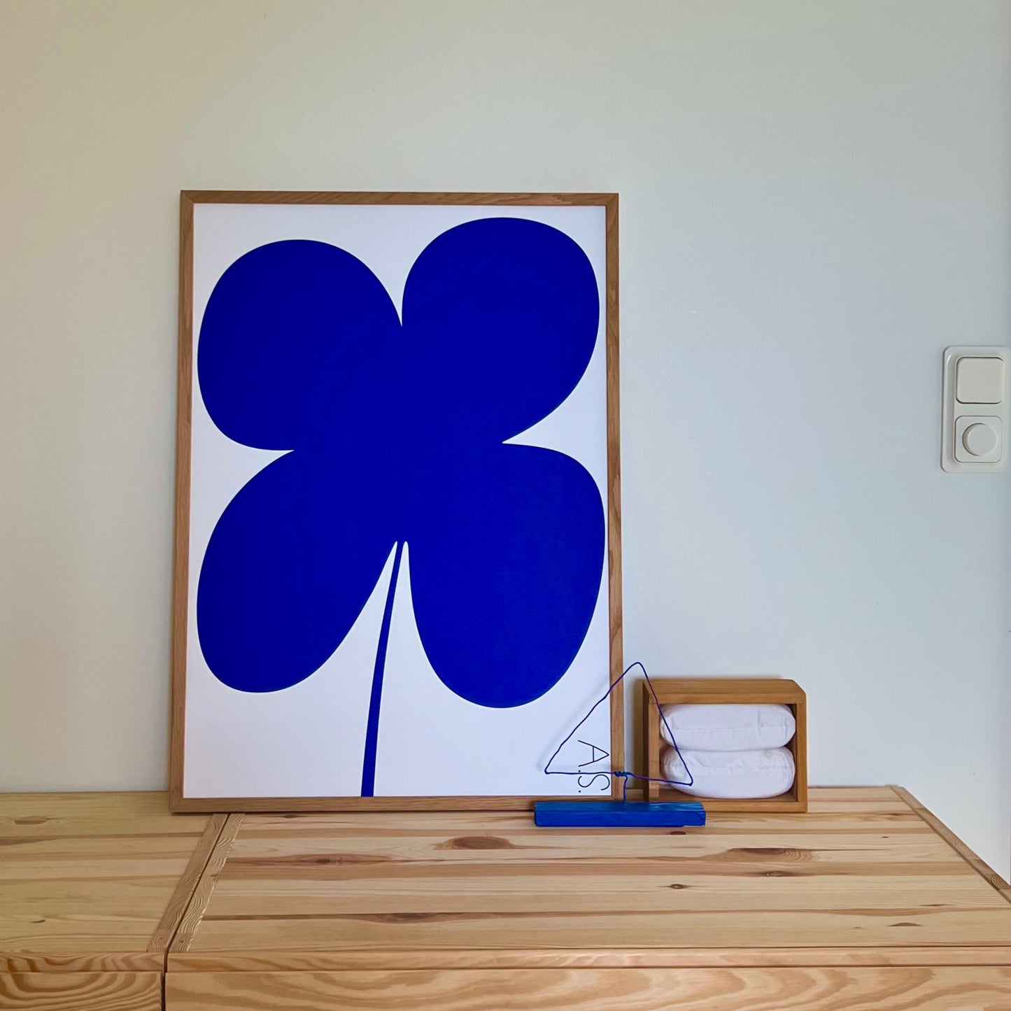 Silkscreen Flower Blue