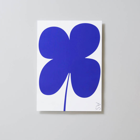 Silkscreen Flower Blue