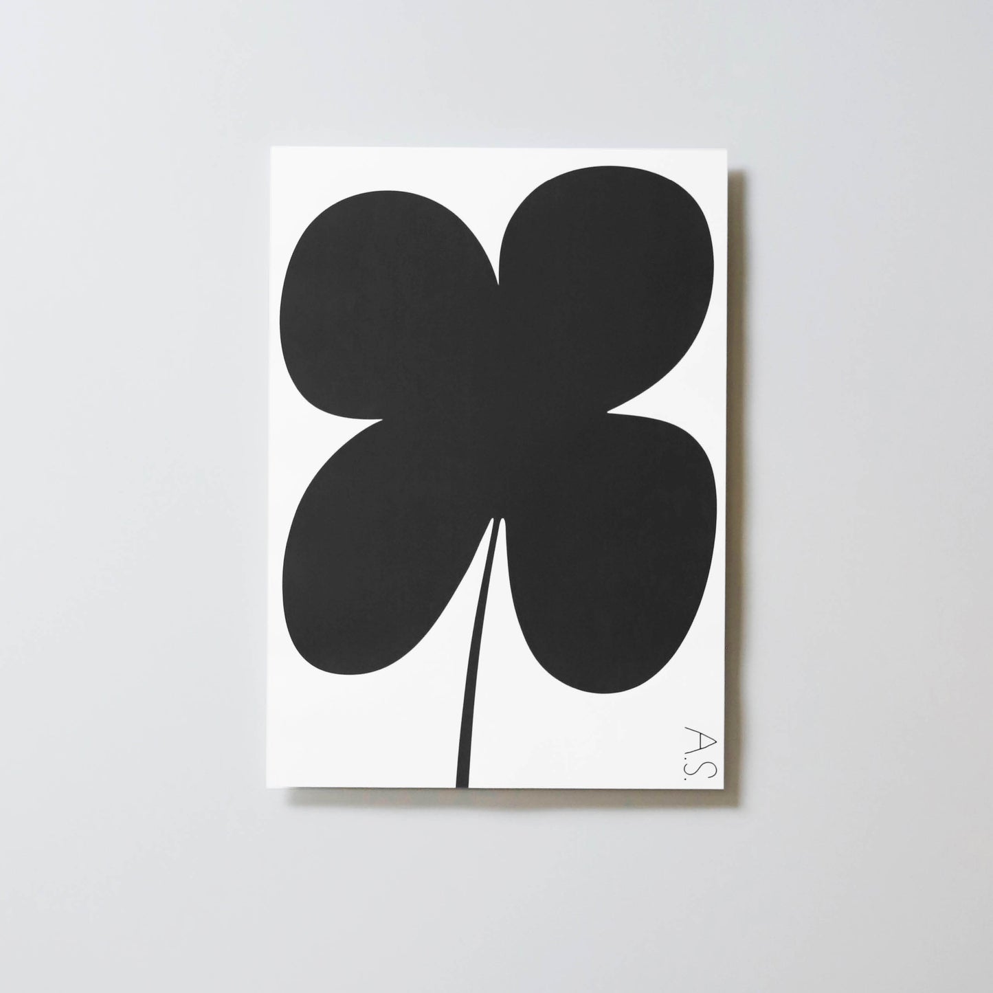 Silkscreen Flower Black