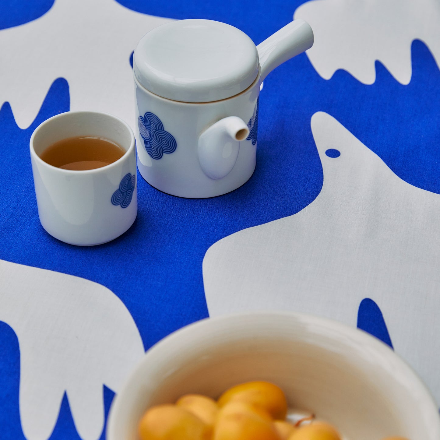 Bluebird tablecloth