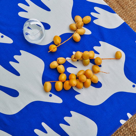 Bluebird tablecloth